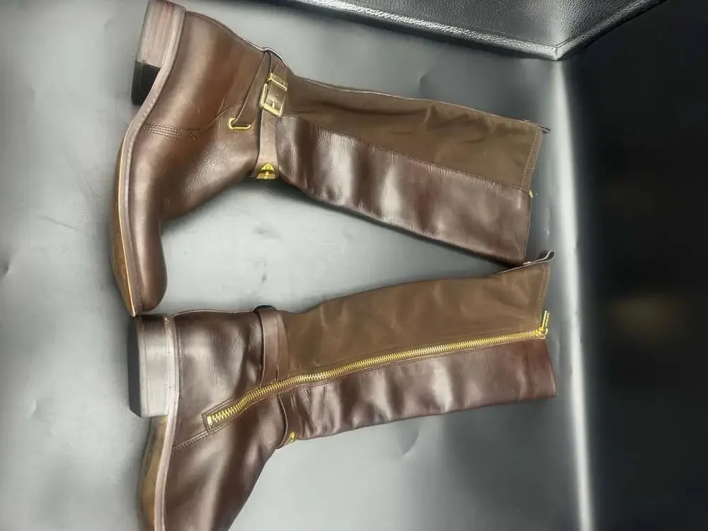 Michael Kors Brown Leather Knee High Boots Size 8M
